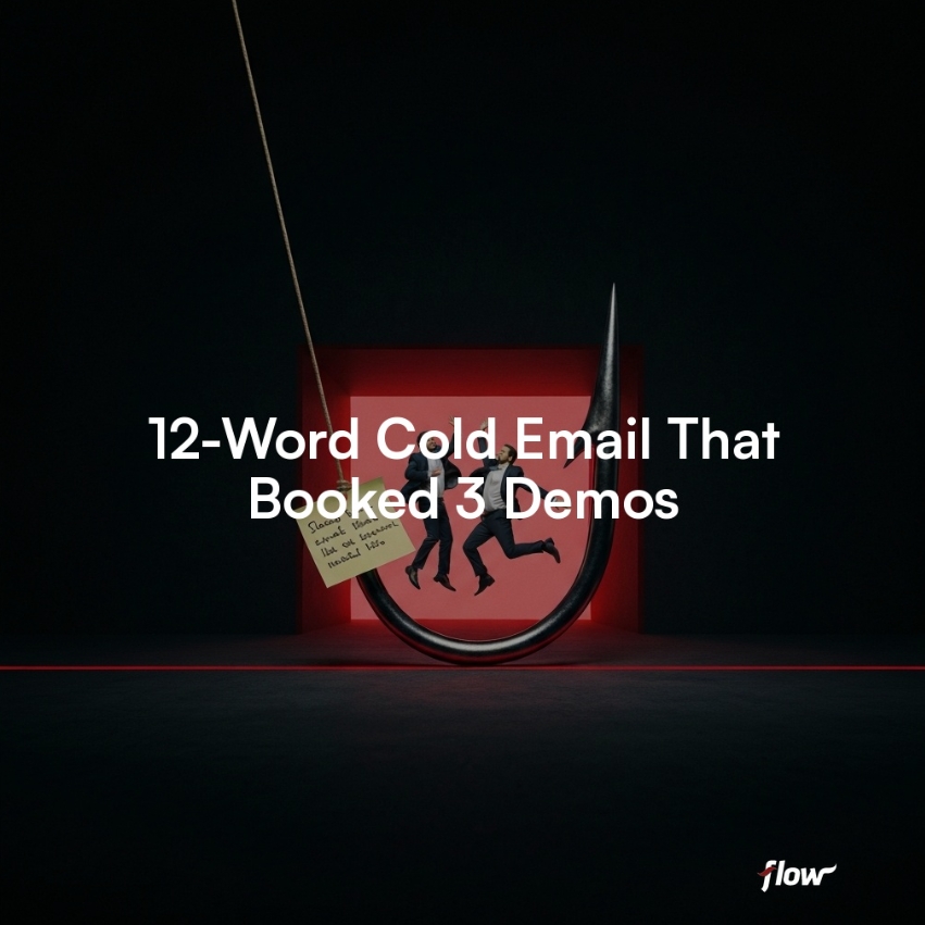 Short cold email message on a laptop screen generating sales demos