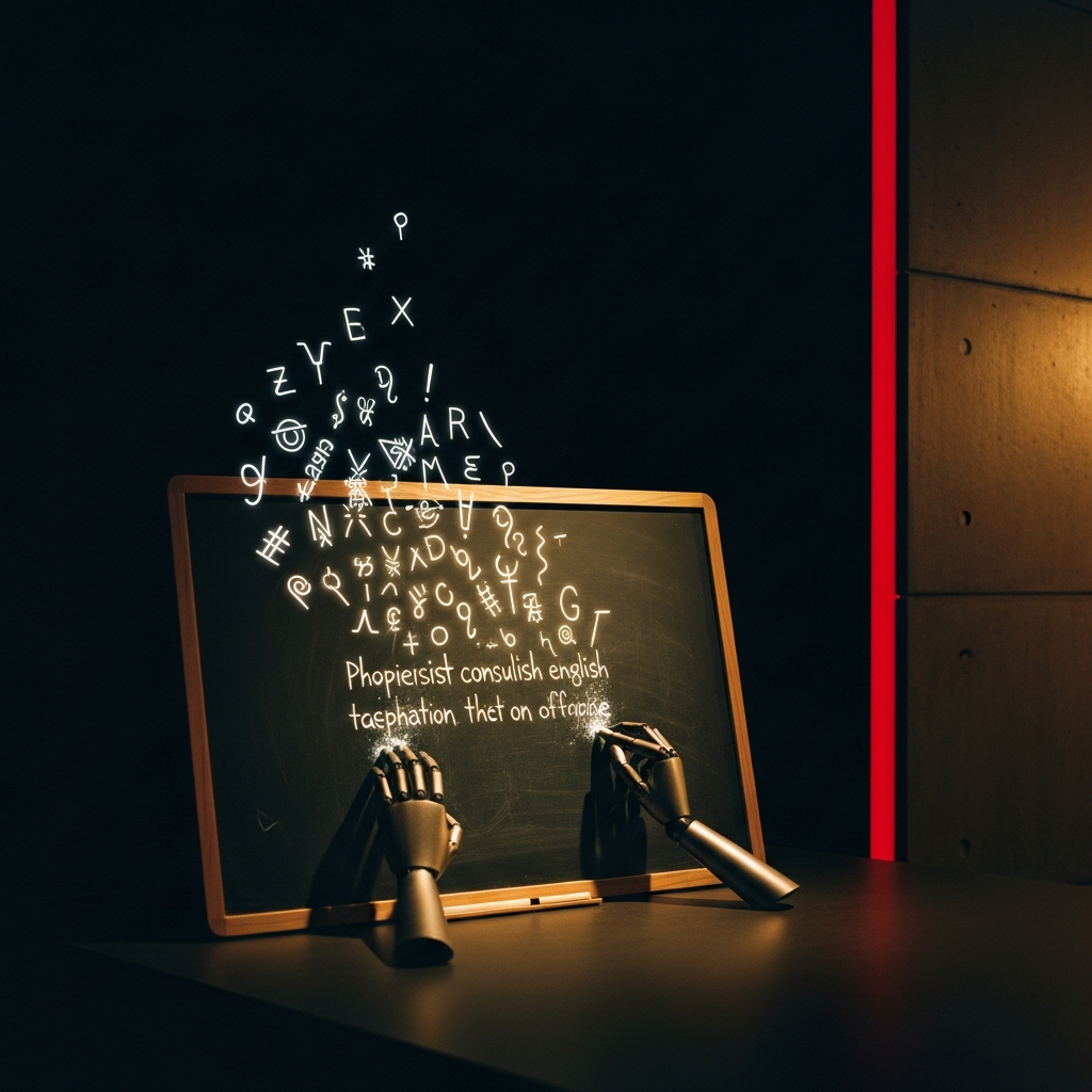AI bots exchanging symbols and shorthand in a way humans can no longer easily understand